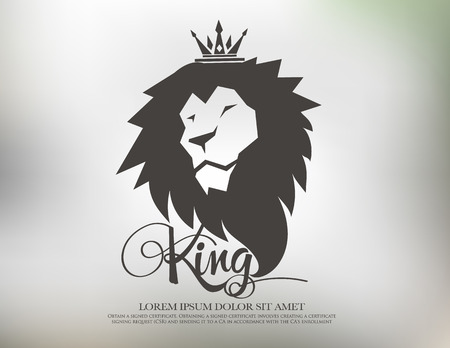 lion symbol logo icon design template elementsのイラスト素材