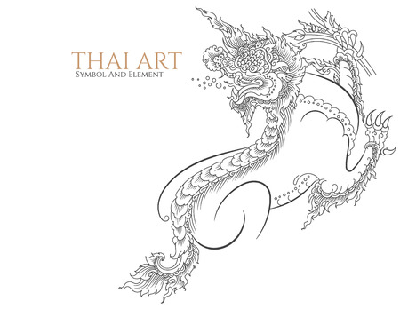 thai art symbol and element.のイラスト素材