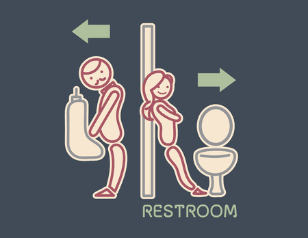 creative love restroom icon , love card, wedding cardのイラスト素材