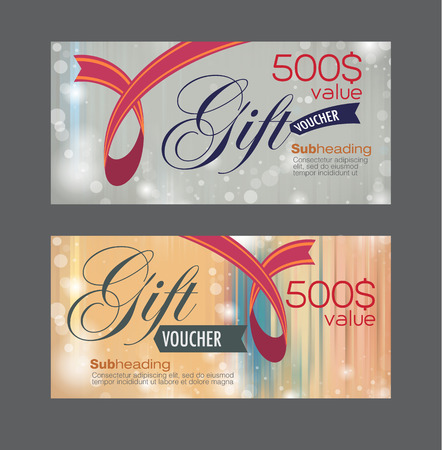 Voucher template with premium vintage pattern. vectorのイラスト素材