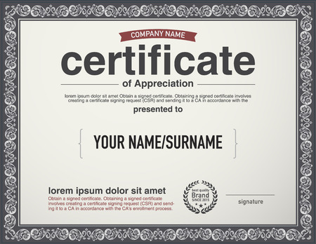 Modern layout vector certificate template.のイラスト素材
