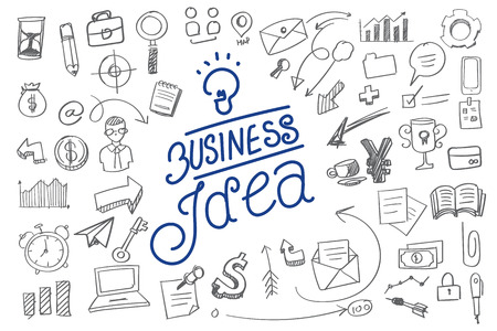 modern business idea typography and element.のイラスト素材