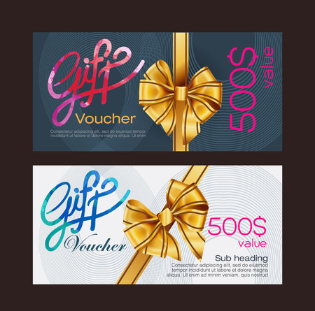 Voucher template with premium modern pattern. vectorのイラスト素材