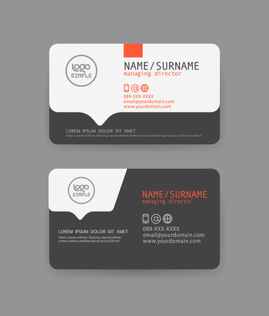 Vector modern clean business card template. Flat designのイラスト素材