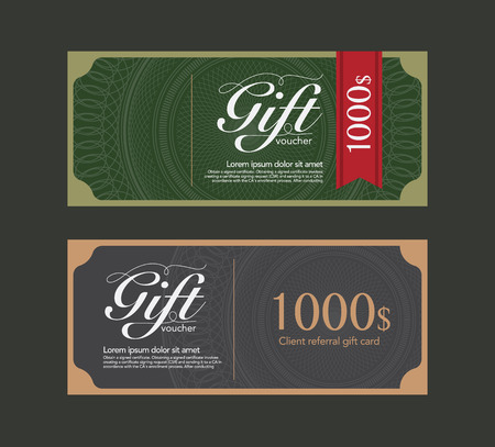 Voucher design template. vectorのイラスト素材