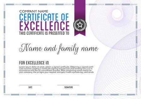 vector design certificate.のイラスト素材