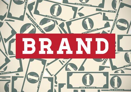 Text the word band on a pile of money.のイラスト素材