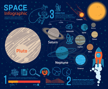 space infographic and education.のイラスト素材