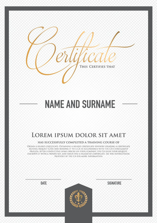 Premium vector design certificateのイラスト素材