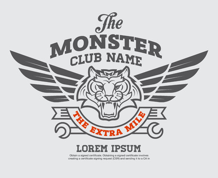 logo graphic design. logo, Sticker, label, arm, motor sport.のイラスト素材