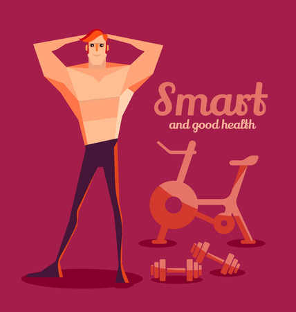Men look at smart. And health care.のイラスト素材