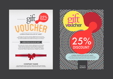 modern vector gift voucher template.のイラスト素材