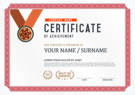 Vector certificate template.のイラスト素材