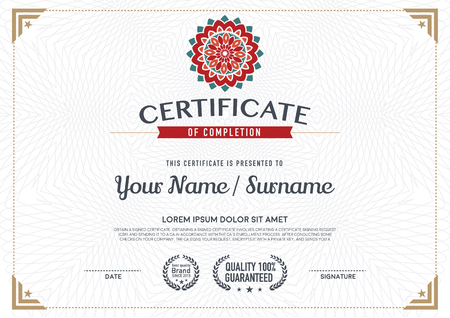 Vector certificate template.のイラスト素材