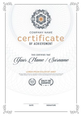 Vector certificate template.のイラスト素材