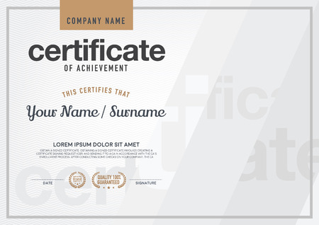 Vector certificate template.のイラスト素材