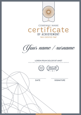 Minimal Certificate and symbol, Hipster, Geogeometricのイラスト素材
