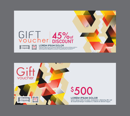 Voucher template with premium vintage pattern. vectorのイラスト素材