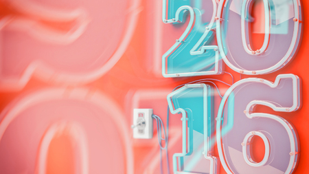 2016 numbers on the orange vintage is beautiful and modern.