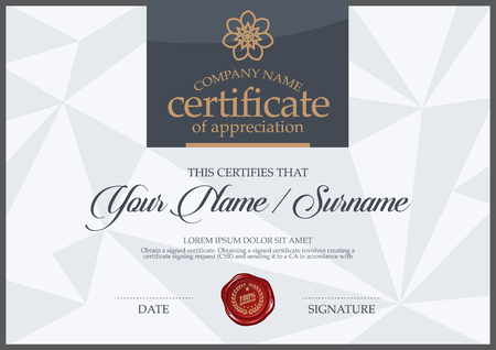 vector certificate template.のイラスト素材