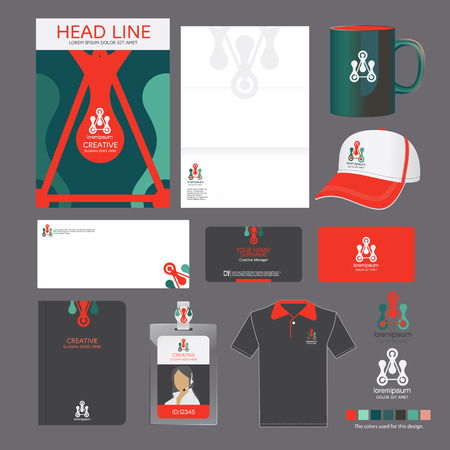 abstract design and symbol corporate identity  template set. のイラスト素材