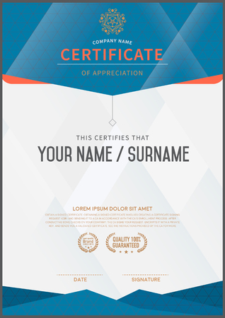 Vector certificate template.のイラスト素材