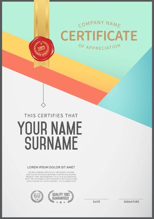 Vector certificate template and frame.のイラスト素材