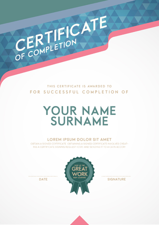 Vector certificate template and frame.のイラスト素材