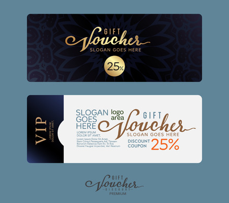 Premium gift voucher template.のイラスト素材