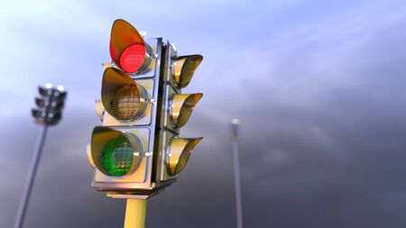 Traffic light, Created with 3D.の写真素材