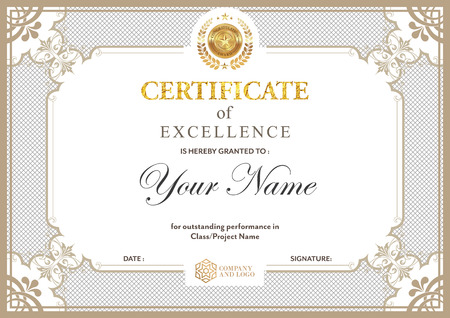Certificate vector luxury template,のイラスト素材