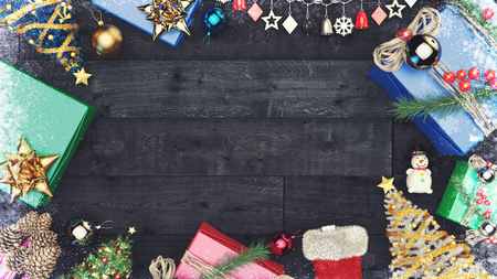 Christmas banner background with copy space.の写真素材