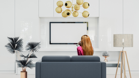 Living room decoration. 3d render and illustration.の写真素材