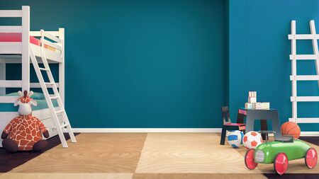 The room for the children. 3d rendering and illustration.