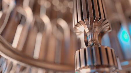 Background image about the metals and machinery. 3d rendering and illustration.の写真素材