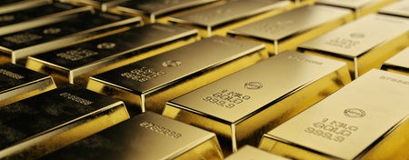 Stack of gold bars, Financial concepts. 3d, rendering, illustration,