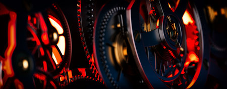 clock gear background and abstract . 3d, rendering, illustration,