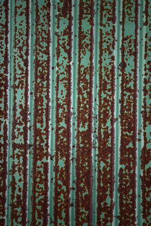 A rusty corrugated iron metal roof Zinc wall