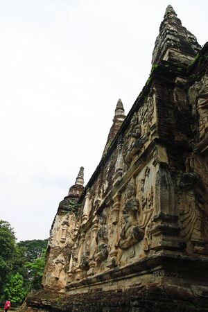 Pagoda in chet yot temple, Chiang Mai Thailandの写真素材