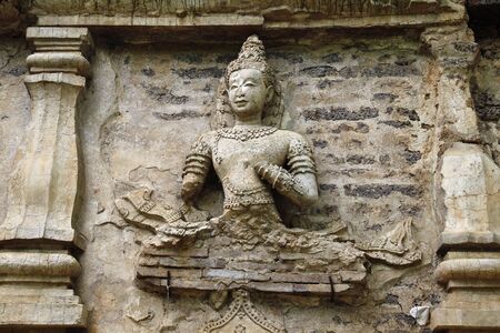 Goddess in chet yot temple, Chiang Mai Thailandの写真素材