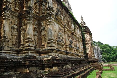 Pagoda in chet yot temple, Chiang Mai Thailandの写真素材