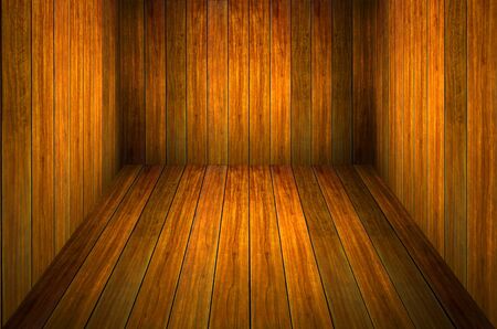 wood room with panel and floor backgroundの写真素材