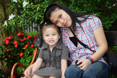 Close Up Of Affectionate Mother And Daughterの写真素材