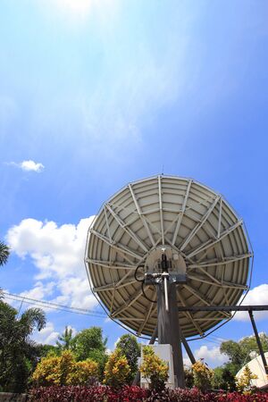 Back of a satellite dish very Largeの写真素材