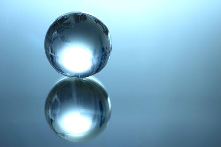 Glass globe in cool tone
