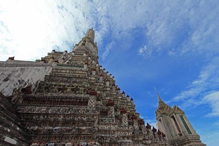 Stupa at Wat Arun Temple in Bangkok, Thailand の写真素材