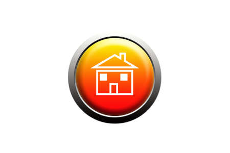 Home button on white backgroundの写真素材