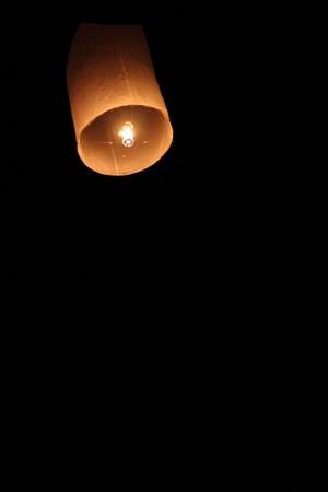 Floating lantern Festival in Chiangmai, Thailandの写真素材