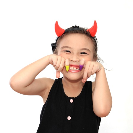 Happy Asian girlの写真素材