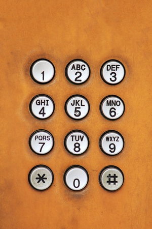 Vintage phone buttonの写真素材